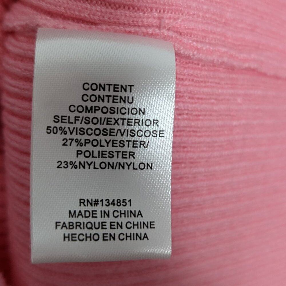Charles Henry Pink Rib Twist Front Body-Con Minidress Sleeveless V-Neck NWT M - Picture 8 of 9